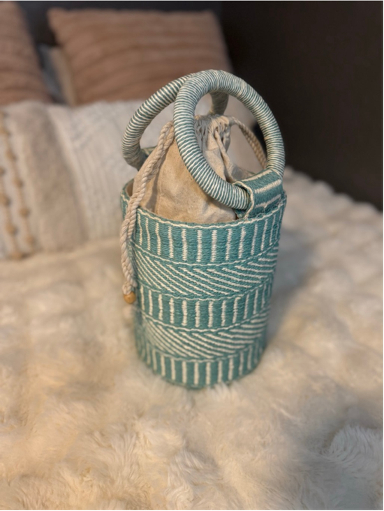 Sigrid Olsen Handbags - NWOT, Sigrid Olsen, teal and cream bucket bag